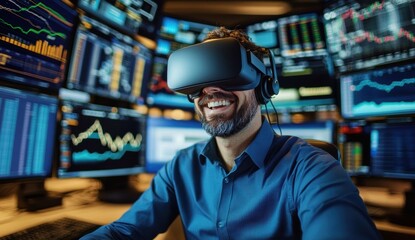 Obraz premium VR Trader Smiles.