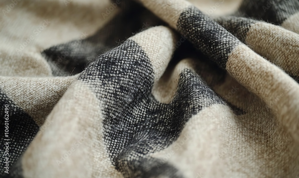 Aufkleber a close-up of textured fabric with a pattern, showcasing its softness and weave.