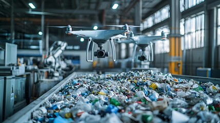 High-Tech Waste Management with Drones in Action in Industry