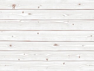 Obraz premium Seamless white wooden wall texture with aged grain and knots, board, vintage