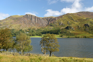 The slopes of Robinson above the lake at Buttermere in the English Lake District