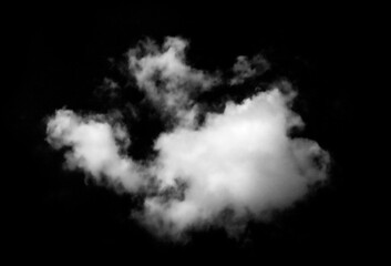 White clouds or fog set for fog design. Smog. Abstract clouds. Fog over sky. Summer. Dark gray storm. Condensation. Isolated on black background.