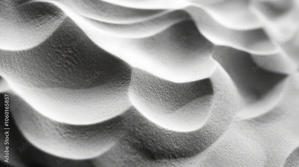 Poster abstract close-up of a white textured surface with a wave-like pattern.