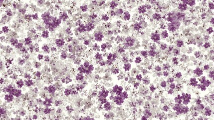 Vintage seamless floral pattern. Liberty style background of small mauve and lilac flowers. 