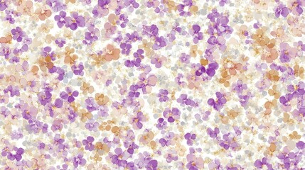 Vintage seamless floral pattern. Liberty style background of small mauve and lilac flowers. 