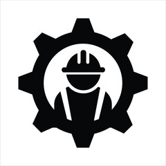vector factory repair worker icon