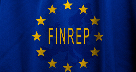 Illustration saying FINREP. It stands for 