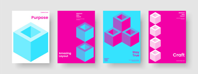 Fototapeta premium Geometric Brochure Layout. Abstract Flyer Template. Modern Background Design. Banner. Report. Book Cover. Poster. Business Presentation. Newsletter. Portfolio. Handbill. Journal. Advertising