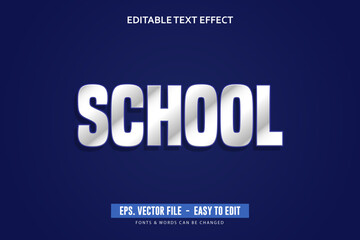 Obraz premium Back To School Style Editable Text Effect
