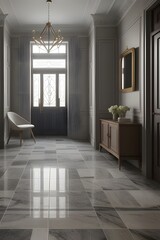 ia generated. interior of a room with a window