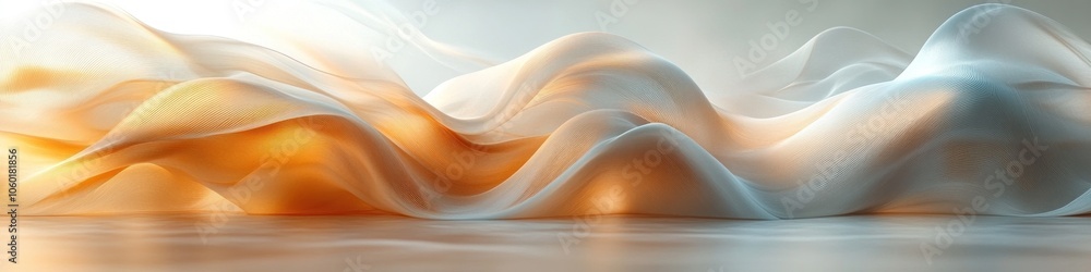 Aufkleber abstract flowing fabric in soft colors creating a serene atmosphere.