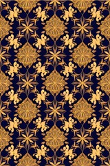 ia generated. Vector pattern of an Andalusian mosaic. Illustrated seamless pattern made of abstract elements Ethnic abstract. Beautiful seamless pattern design.