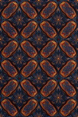 Obraz premium ia generated. Vector pattern of an Andalusian mosaic. Illustrated seamless pattern made of abstract elements Ethnic abstract. Beautiful seamless pattern design.