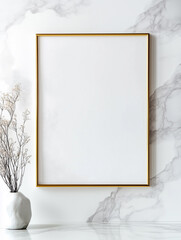 A classic white empty frame, perfect for showcasing your favorite pieces.