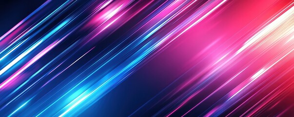 A vibrant, abstract background featuring dynamic streaks of blue and pink light, creating a sense of movement and energy.