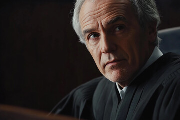 Fototapeta premium Judge presiding over a courtroom session during the day
