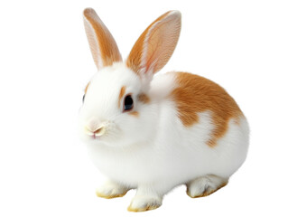 Obraz premium Adorable bunny rabbit on a white isolated background, cute pet for children.