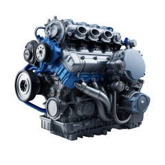 Fototapeta premium Photo of Engine in Blue and Grey