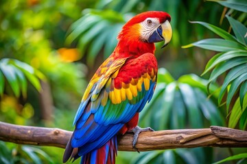 red and yellow macaw Cute Animals alphabet image.