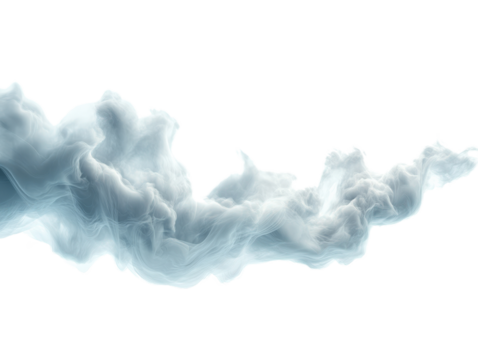 Stylish cloud formation on transparent background for creative projects.