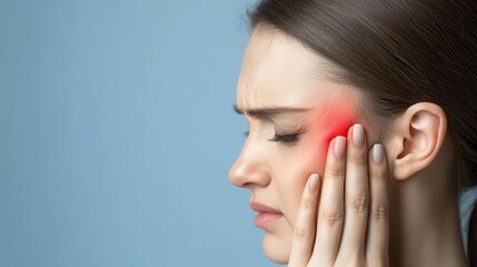 Closeup of ear with irritated skin and slight redness, possible ringing symptom, clinical detail