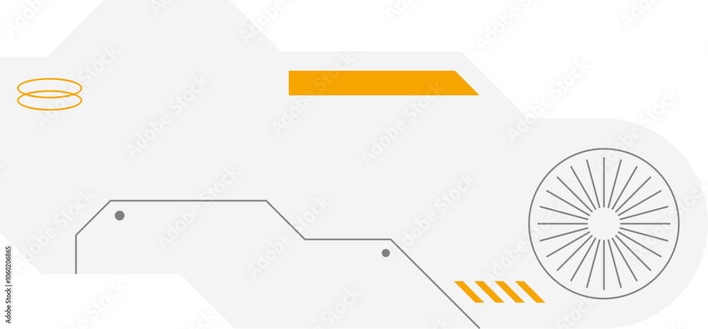 Poster futuristic element. cyberpunk decals. hud interface design vector.