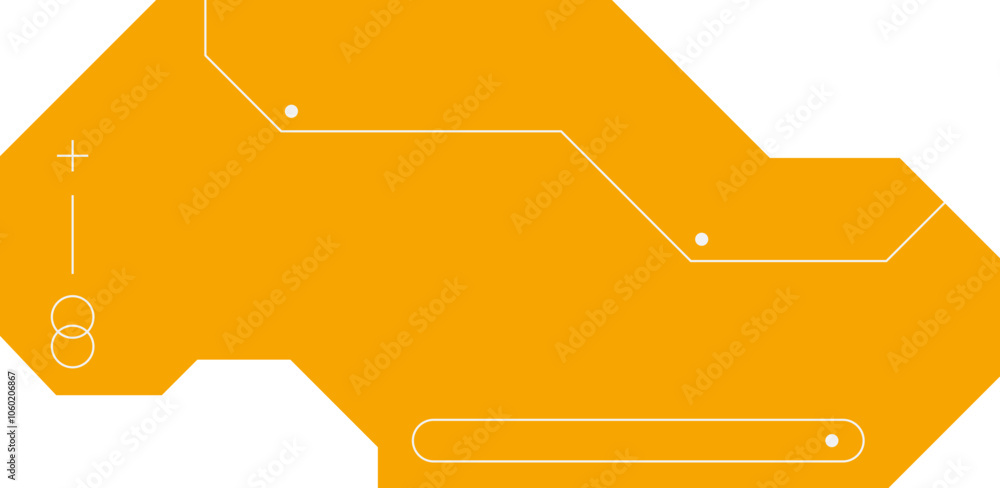 Aufkleber futuristic element. cyberpunk decals. hud interface design vector.
