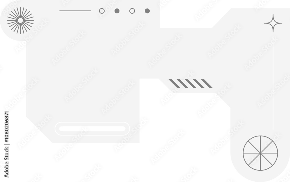 Aufkleber futuristic element. cyberpunk decals. hud interface design vector.