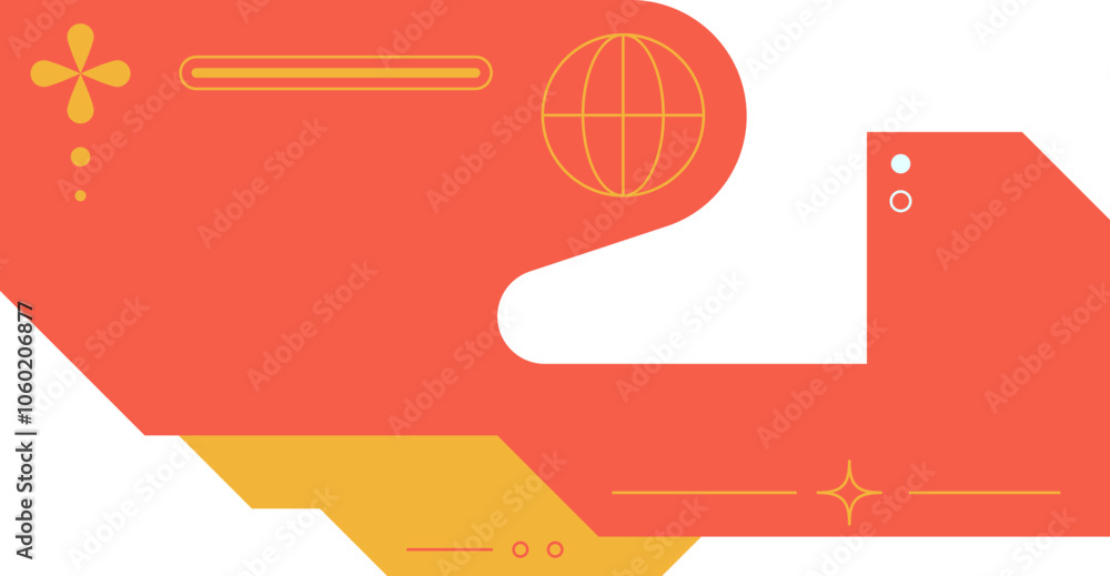 Poster futuristic element. cyberpunk decals. hud interface design vector.