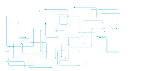 Global communication technology background design. Abstract geometric dots and lines connection circuit concept.