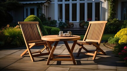 Garden furniture design.  HD 8K wallpaper Stock Photographic Image