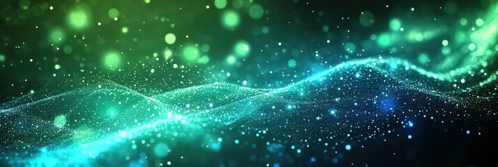 Glowing Abstract Digital Network Background