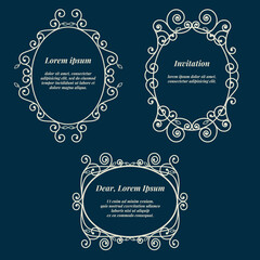 Elegantly aesthetic frames. A set of beautiful frames. Vintage style. Luxury backdrop.