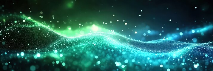Obraz premium Abstract Digital Network Background with Glowing Effects
