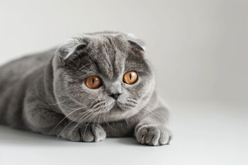 Close up of a scottish fold cat