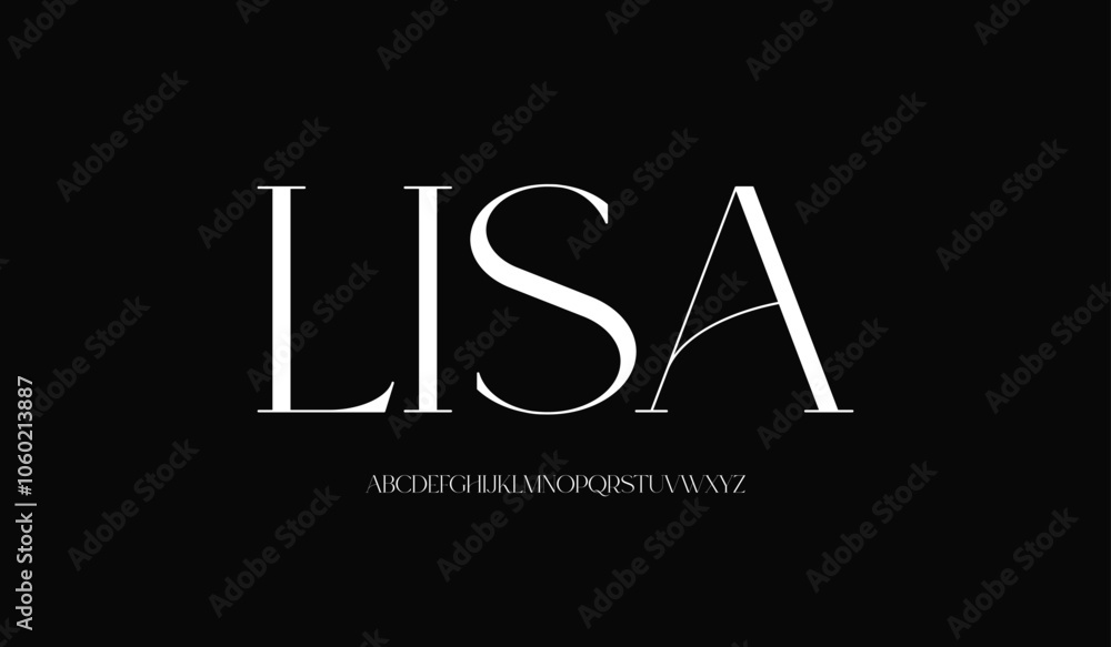 Poster modern futuristic display font vector