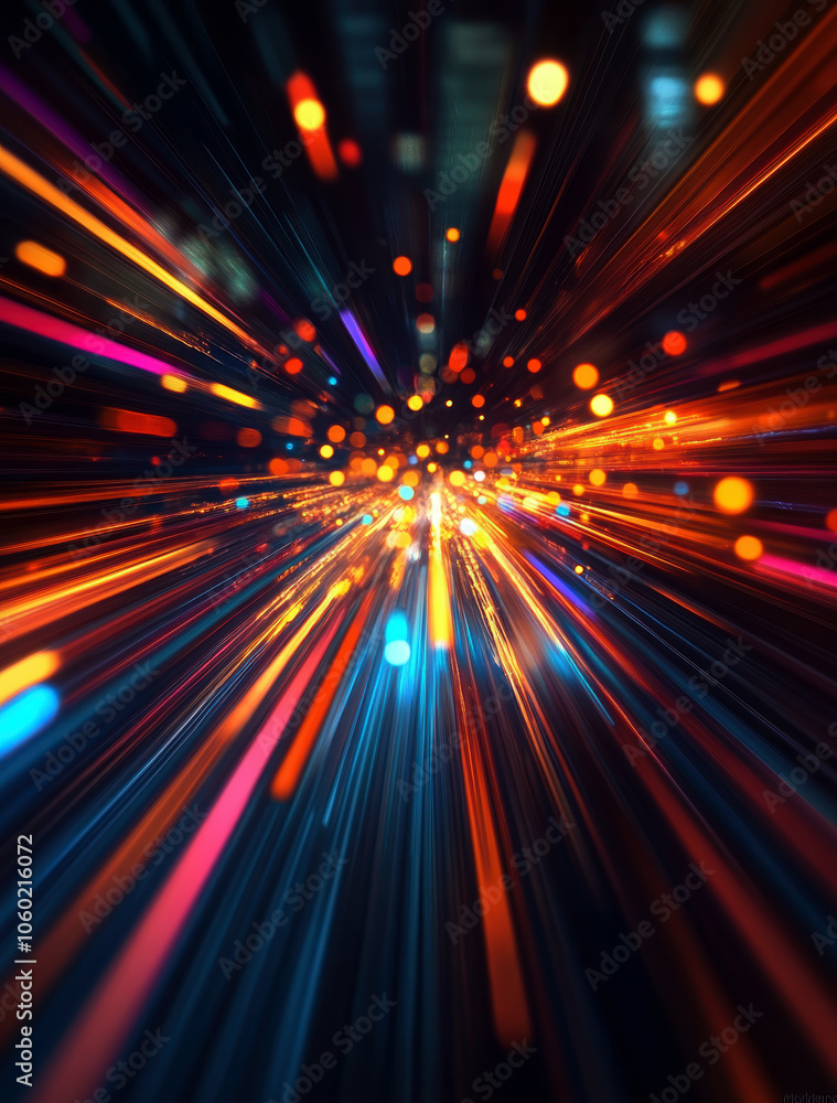 Poster experience the mesmerizing interplay of vibrant colors and dynamic motion, illustrating a breathtaki