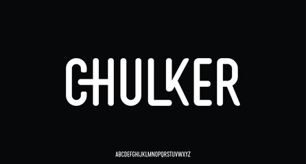 Abstract minimal modern alphabet fonts. Typography technology vector illustration
