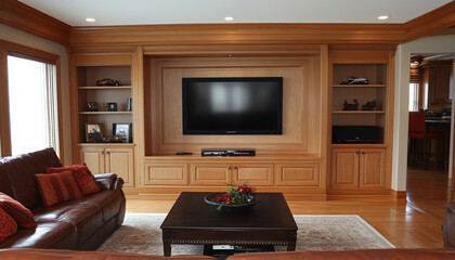 Fototapeta premium Minimalist and unique interior design in the house