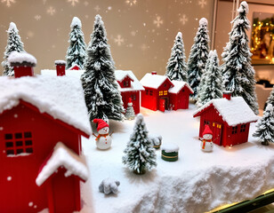 Naklejka premium christmas tree in the house