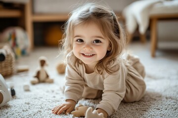 Adorable Scene of a Toddler at Home