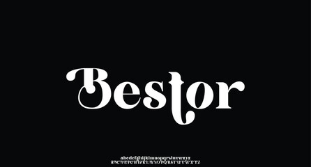 Alphabet font. Typography decorative elegant lettering for logo. vector illustration.
