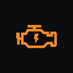 Check engine light icon. Vector illustration