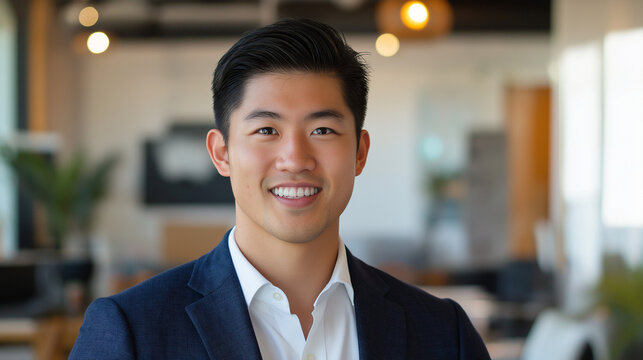 portrait of a businessman, professional person, businessman in office, an early 30s professional in business casual attire