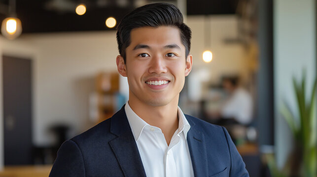 portrait of a businessman, professional person, businessman in office, an early 30s professional in business casual attire