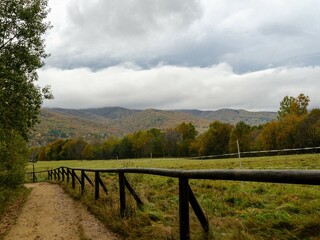 Fototapeta premium Bieszczady road in autumn.