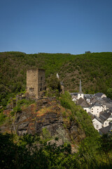 Fototapeta premium Watchtower of the Esch-sur-Sure Castle.