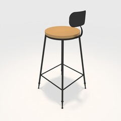 3d render bar stool design element. Furniture Collection