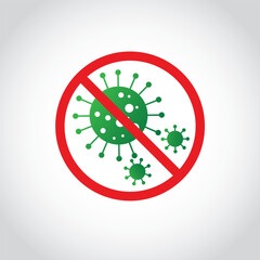 Viruses icons. flat design
