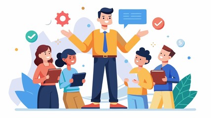 Fototapeta premium Leading a team, managing budgets, and prioritizing customer satisfaction are key responsibilities of a Store Manager.